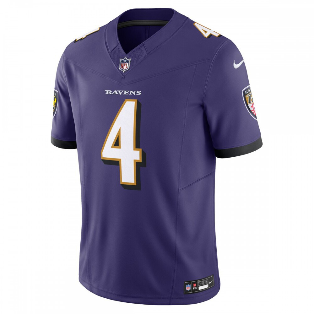 Zay Flowers Baltimore Ravens Nike Vapor F.U.S.E. Limited Jersey - Purple-GridironStore